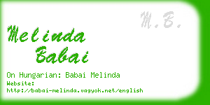 melinda babai business card